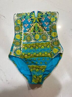 Trina Turk strapless one piece 10